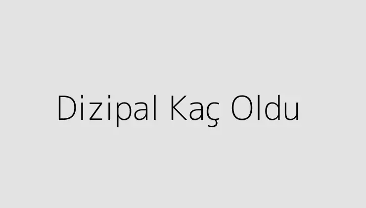 Dizipal Kaç Oldu