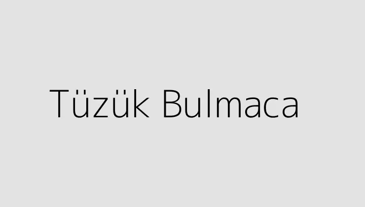 Tüzük Bulmaca