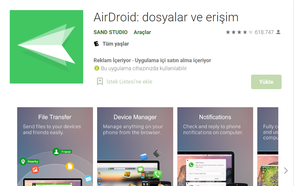 Telefondan Bilgisayara Dosya Aktarma Programı (Android)