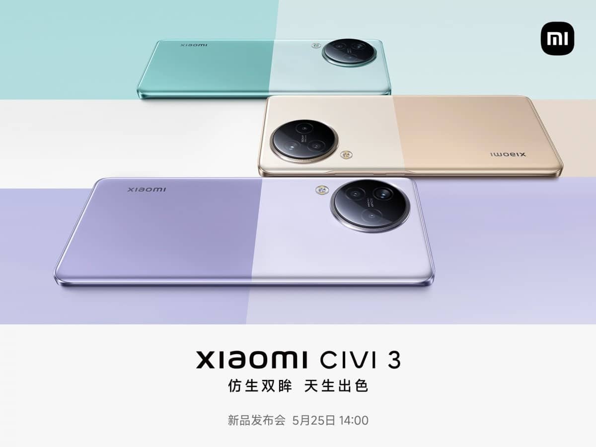 Xiaomi Civi 3 4K ön kamerayla gelecek