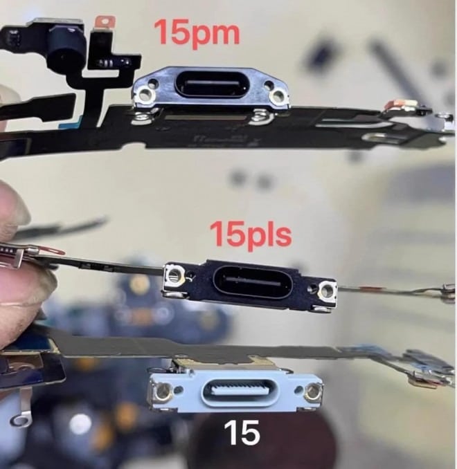 iPhone 15 serisinin USB-C girişleri görüldü